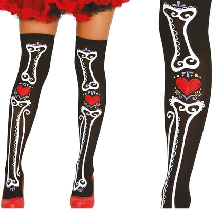 Pończochy na Halloween z okazji Dnia Zmarłych