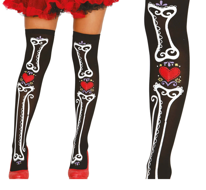 Pończochy na Halloween z okazji Dnia Zmarłych