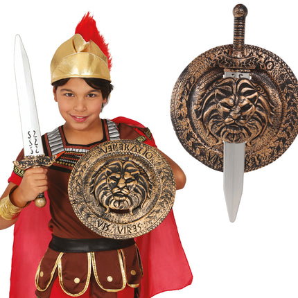 Tarcza dziecięca 29 cm i miecz 48 cm