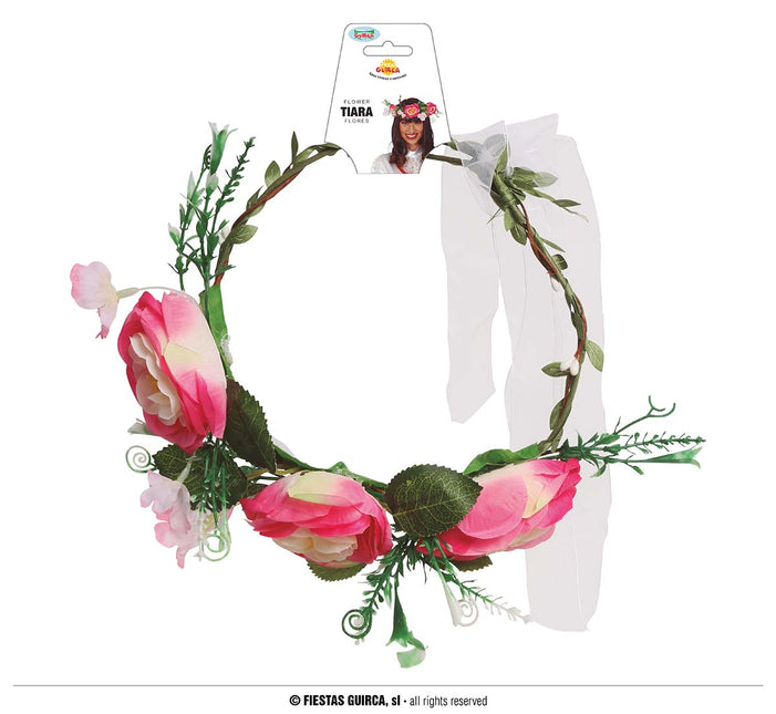 Tiara Flowers Pink