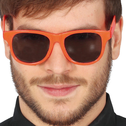Neonowe pomarańczowe okulary