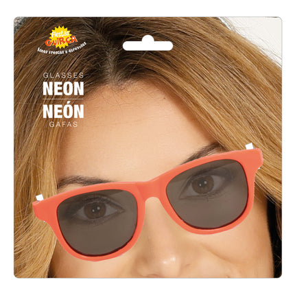 Neonowe pomarańczowe okulary