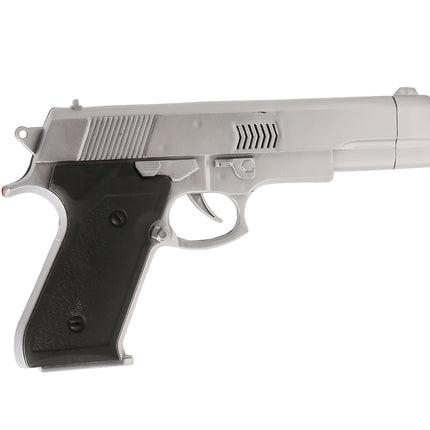 Pistolet srebrny 24 cm