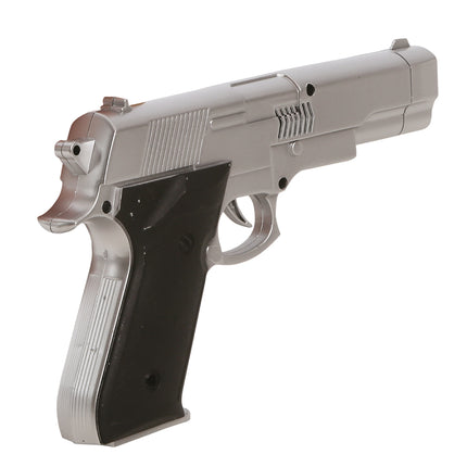 Pistolet srebrny 24 cm