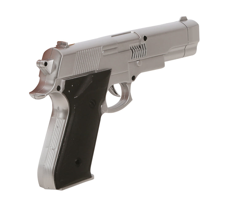Pistolet srebrny 24 cm