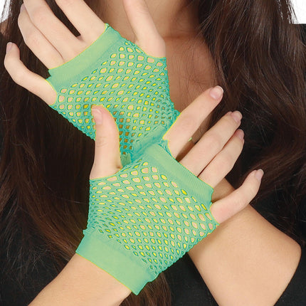 Siateczkowe rękawiczki Lime Green 11cm