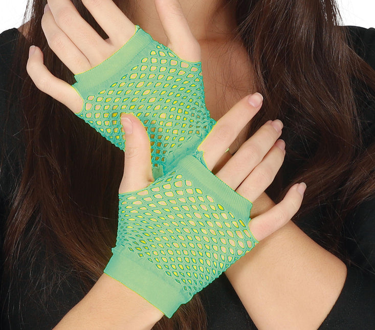Siateczkowe rękawiczki Lime Green 11cm