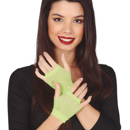 Siateczkowe rękawiczki Lime Green 11cm