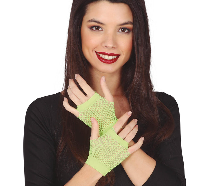 Siateczkowe rękawiczki Lime Green 11cm