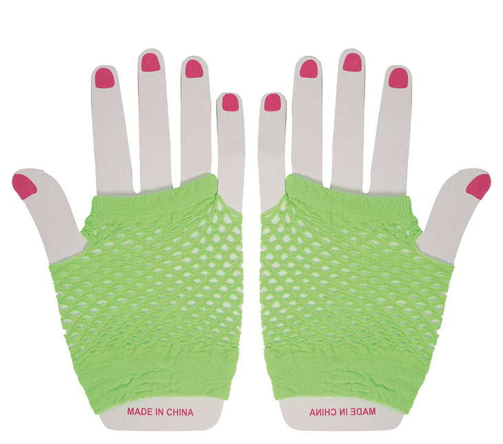 Siateczkowe rękawiczki Lime Green 11cm
