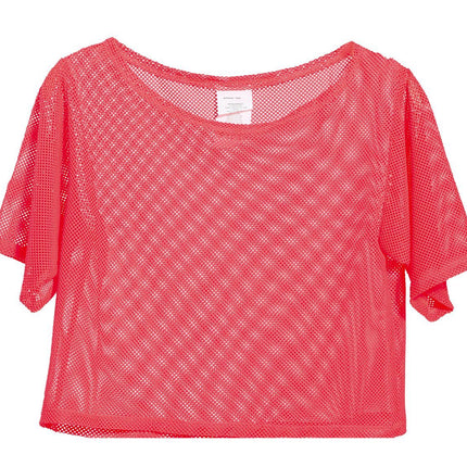 Fishnet T/shirt Neon Pink Short L