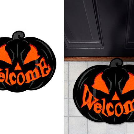 Wycieraczka na Halloween – czarna dynia