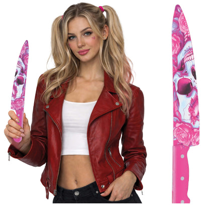 Roze Nep Mes Schedel