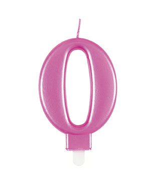 Świeczka 0 Year Pink 12cm