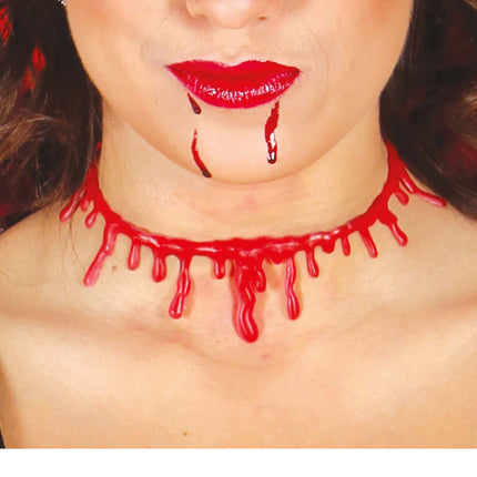 Halloweenowy naszyjnik z podciętym gardłem