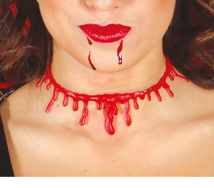 Halloweenowy naszyjnik z podciętym gardłem