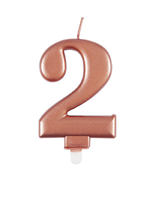 Świeca na 2 lata Rose Gold 10 cm