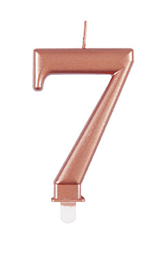 Świeca na 7 lat Rose Gold 10 cm