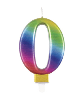 Świeczka 0 Year Rainbow 9,5 cm