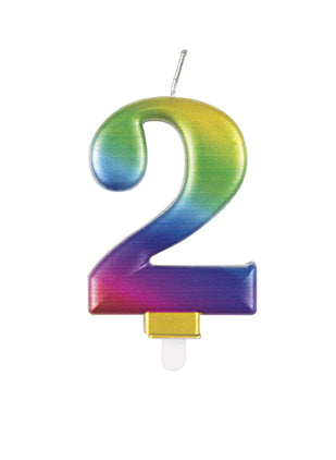 2-letnia świeczka Rainbow 9,5 cm