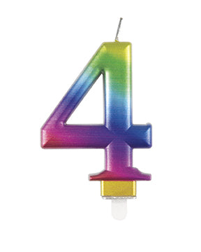 4-letnia świeczka Rainbow 9,5 cm