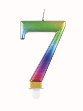 7-letnia świeczka Rainbow 9,5 cm