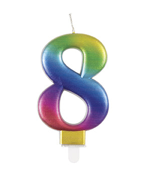 8-letnia świeczka Rainbow 9,5 cm