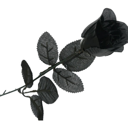 Czarna róża Halloween 42 cm
