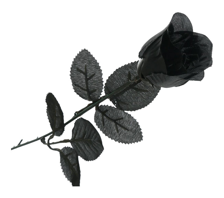 Czarna róża Halloween 42 cm