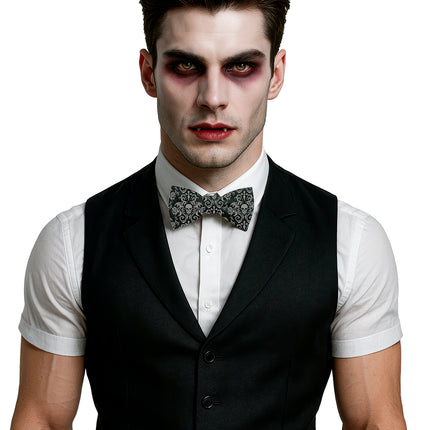 Halloweenowa kokardka z czaszką