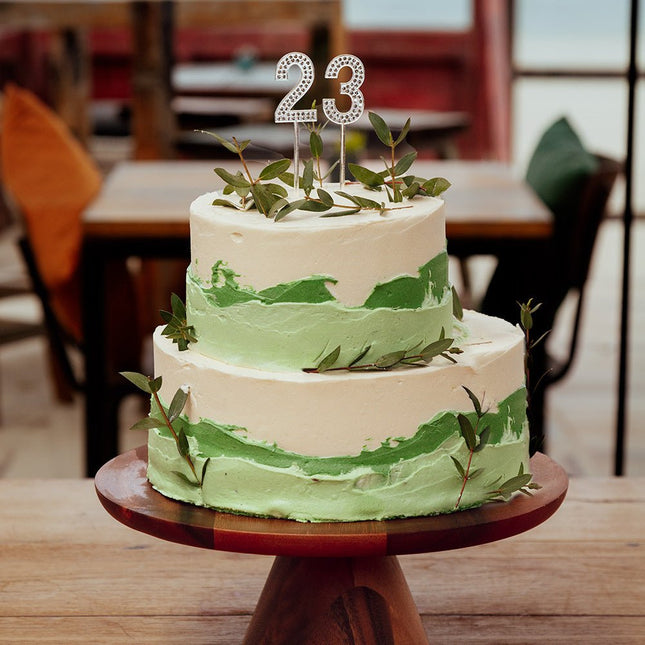 2 Jaar Taarttopper Diamant 10,5cm van Boland koop je bij Partywinkel