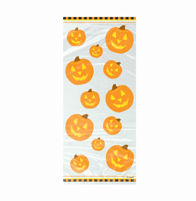 20 PUMPKIN GLOW CELLO BAGS van Unique koop je bij Partywinkel