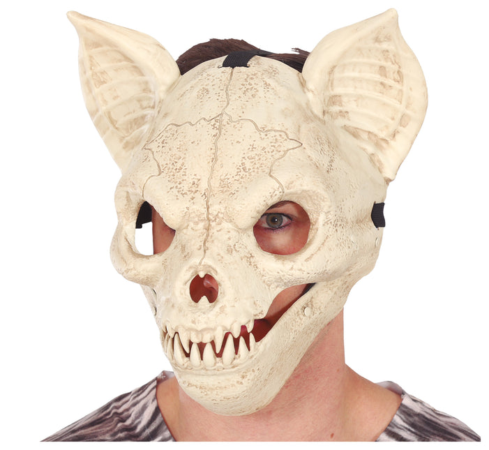 Maska na Halloween z ruchomym nietoperzem