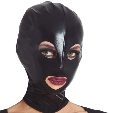 Czarna kominiarka winylowa