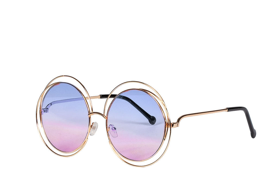 Okulary festiwalowe niebiesko-różowe