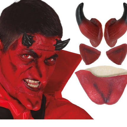 Naklejki na twarz diabła na Halloween