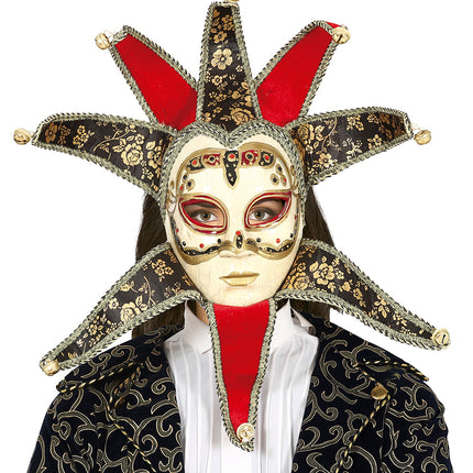 Weneckie kobiety w czerwonych maskach