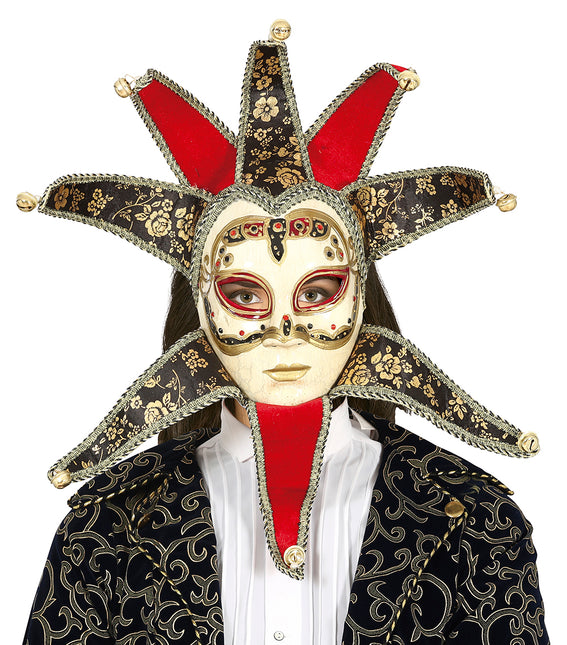 Weneckie kobiety w czerwonych maskach