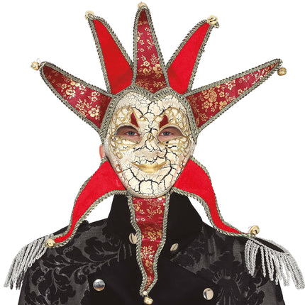 Weneccy mężczyźni w czerwonych maskach