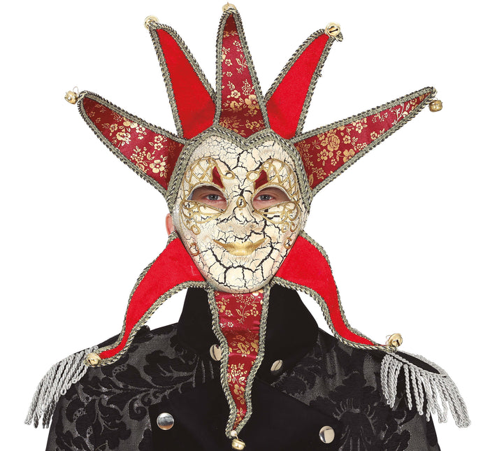 Weneccy mężczyźni w czerwonych maskach