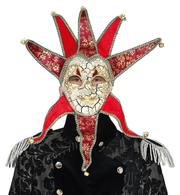 Weneccy mężczyźni w czerwonych maskach