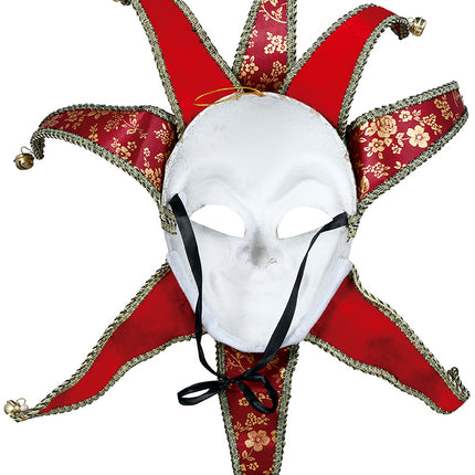 Weneccy mężczyźni w czerwonych maskach