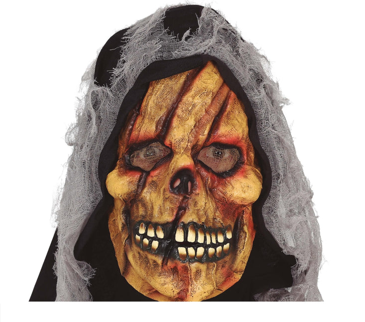 Żółta maska na Halloween Szkielet