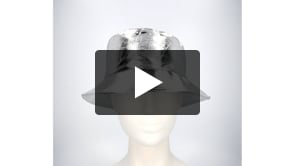 Kapelusz kubełkowy srebrny połyskujący