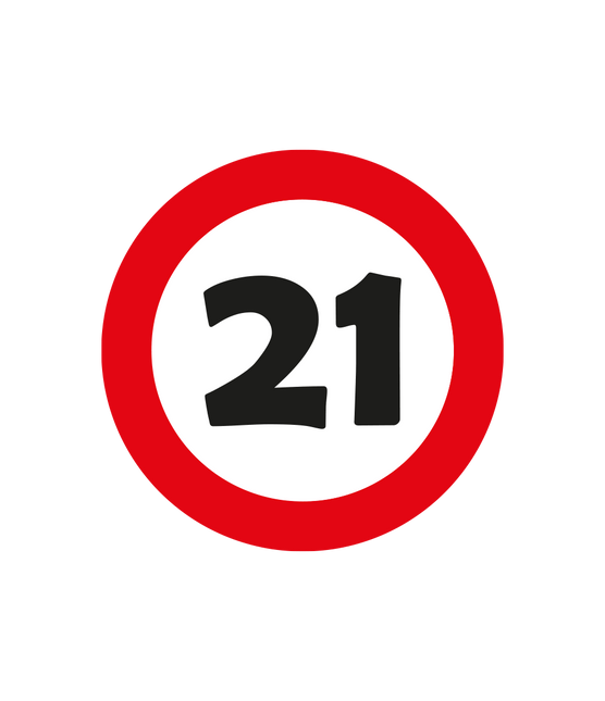 21 Jaar Tafelconfetti 2,5cm - Partywinkel - 8716764248108