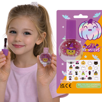 Naklejki na paznokcie na Halloween – dziecięce potwory