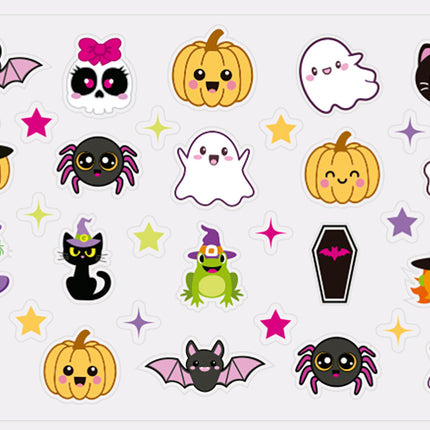 Naklejki na paznokcie na Halloween – dziecięce potwory