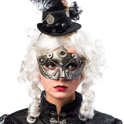 Steampunkowa opaska do włosów czarna