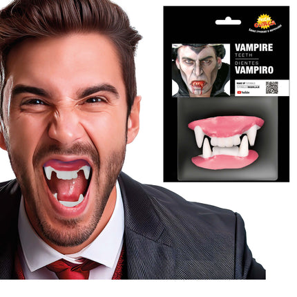 Halloweenowe sztuczne zęby wampira