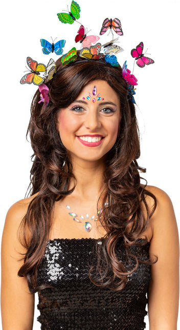 Kolorowa opaska do włosów w kształcie motyla